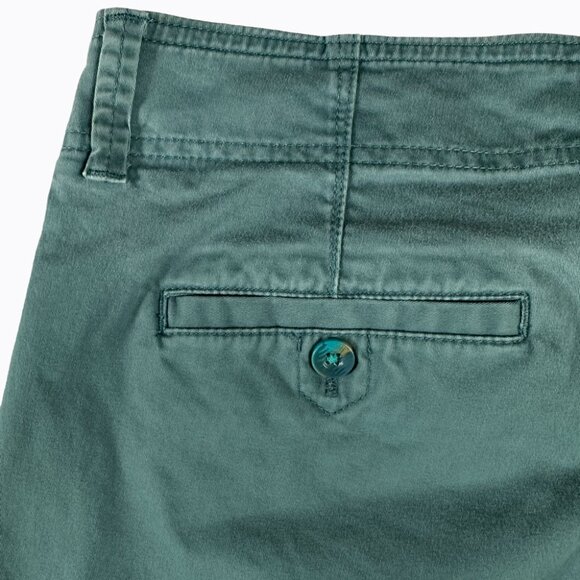 Lee Chino Mid-Rise Shorts Sz 6M Aqua Cotton Basic Preppy Beachy Nautical Classic - Picture 4 of 9
